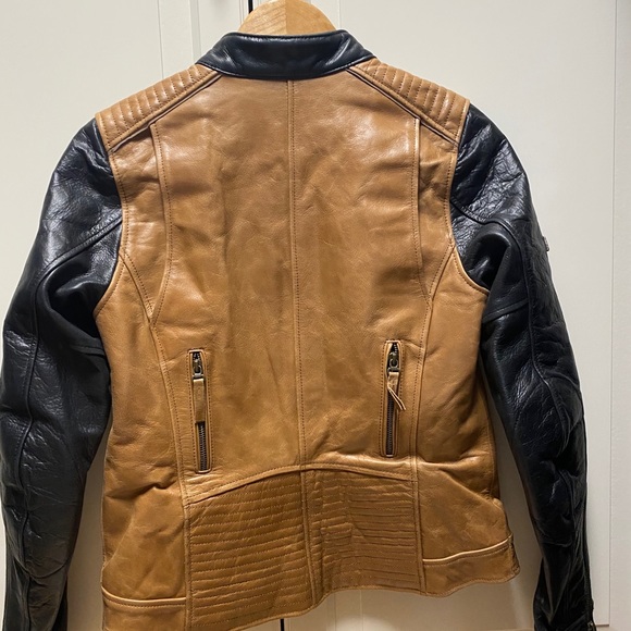 H-D Leather Jacket Brown & Black Size S - Picture 8 of 13